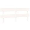 vidaXL Bed Headboard | White | Solid pine wood | 184 cm x 3 cm x 81 cm
