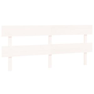 vidaXL Bed Headboard | White | Solid pine wood | 184 cm x 3 cm x 81 cm