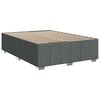 vidaXL Box Spring Bed with Mattress Dark Grey Double Fabric