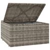 vidaXL 3 Piece Garden Lounge Set with Cushions Grey Poly Rattan