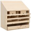 vidaXL Chicken Laying Nest 2 Compartments 63x40x65 cm Solid Pine Wood