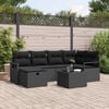 vidaXL Garden Sofa Set with Cushion with Storage Poly Rattan