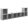 vidaXL TV Cabinet Set | Concrete Grey | Engineered Wood | Large | TV Cabinet Set