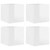 vidaXL Wall Mounted TV Cabinets 4 pcs High Gloss White 30.5x30x30 cm