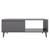 vidaXL Coffee Table High Gloss Grey 90x60x35 cm Engineered Wood