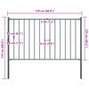vidaXL Fence Panel with Posts Powder-coated Steel 1.7x1.25 m Anthracite