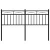 vidaXL Metal Replace Headboard Black 135 cm