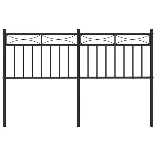 vidaXL Metal Replace Headboard Black 135 cm
