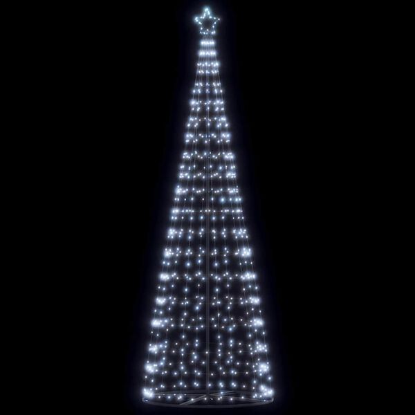 vidaXL LED Christmas Tree Cool White 100.5 x 100.5 x 304 cm Iron