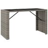 vidaXL 9 Piece Garden Bar Set with Cushions Grey Poly Rattan