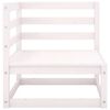 vidaXL 12 Piece Garden Lounge Set White Solid Pinewood