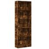 vidaXL Bookcase Smoked Oak 60x24x176 cm Engineered Wood