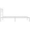 vidaXL Metal Bed Frame without Mattress with Headboard White 90x190cm