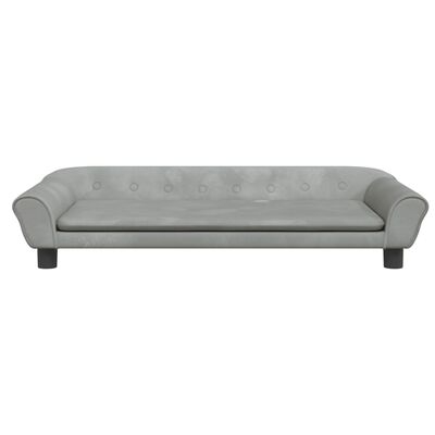vidaXL Dog Bed Light Grey 100x50x21 cm Velvet