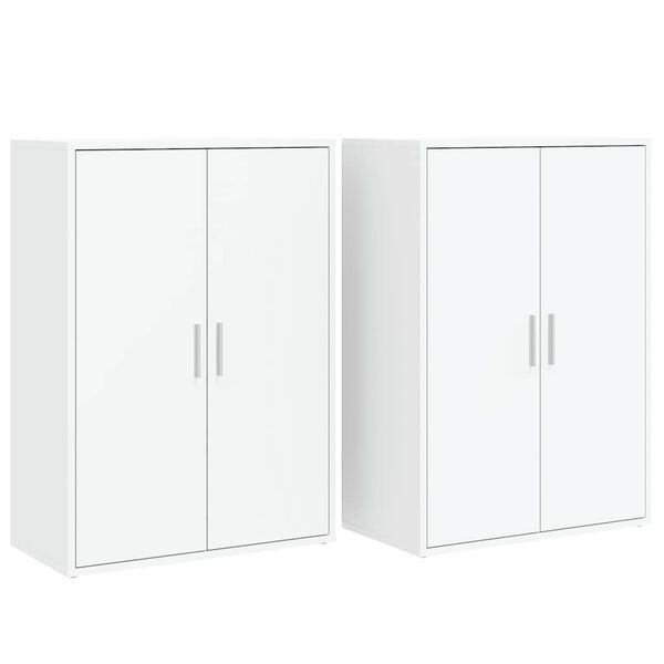 vidaXL Sideboards 2 pcs White 60x31x84 cm Engineered Wood
