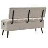 vidaXL Storage Bench with Backrest 110 cm Cream Fabric