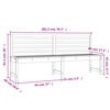 vidaXL Garden Bench Black 201.5 cm Solid Wood Pine
