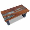 vidaXL Coffee Table | Multicolour | Solid teak and mango wood with clear resin