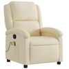 vidaXL Massage Recliner Chair Cream Fabric