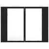 vidaXL Bathroom Mirror Cabinet with Shelf Black Oak 60 x 12 x 45 cm