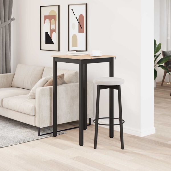 vidaXL Bar Table Natural 70 x 70 x 105 cm Solid Pine Wood