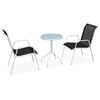 vidaXL 3 Piece Bistro Set Steel Black
