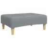vidaXL 2-Seater Sofa Bed with Footstool Light Grey Fabric