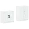 vidaXL 2 Piece Bathroom Cabinet Set UTRECHT White Engineered Wood