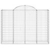 vidaXL Arched Gabion Baskets 10 pcs 200x50x140/160 cm Galvanised Iron