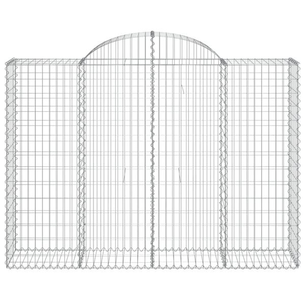 vidaXL Arched Gabion Baskets 10 pcs 200x50x140/160 cm Galvanised Iron