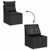 vidaXL Garden Sofa Set 9 pcs Black