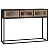 vidaXL Console Table Black 105x30x75 cm Engineered Wood and Iron