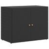 vidaXL Garden Storage Cabinet Black 100x55.5x80 cm Poly Rattan