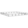 vidaXL 24-Panel Dog Playpen Black 100x50 cm Powder-coated Steel