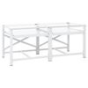 vidaXL Double Washing Machine Pedestal with Pull-Out Shelves White