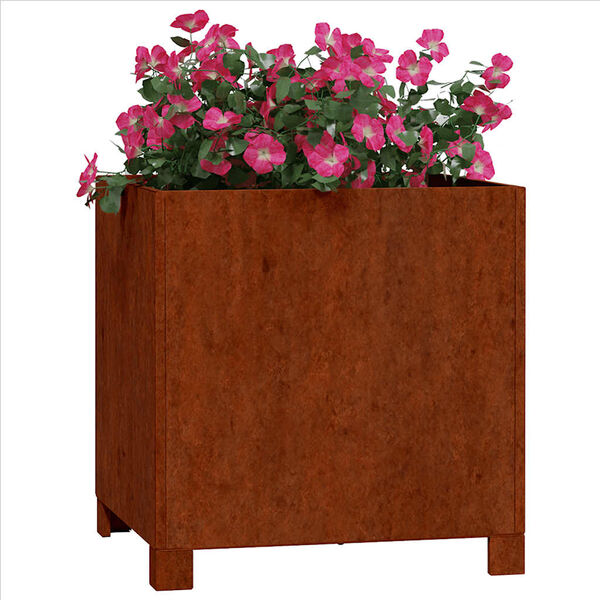 vidaXL Planters with Legs 2 pcs Rusty 40x40x40 cm Corten Steel