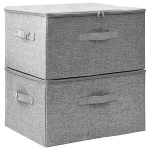 vidaXL Storage Box | Set of 2 | Grey