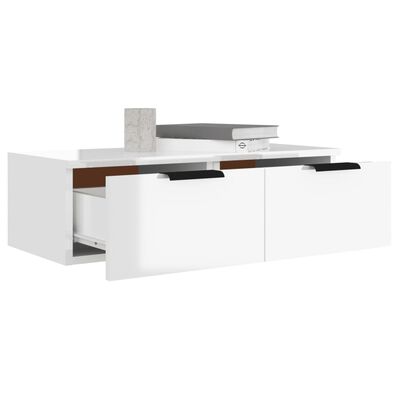 vidaXL Wall Cabinet High Gloss White 68x30x20 cm Engineered Wood