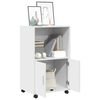 vidaXL Rolling&nbsp;Cabinet White 55x40x91 cm Engineered Wood