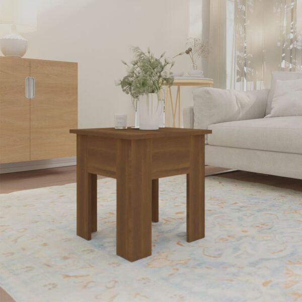 vidaXL Coffee Table Brown Oak 40x40x42 cm Engineered Wood