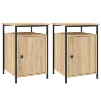 vidaXL Bedside Cabinets 2 pcs Sonoma Oak 40x42x60 cm Engineered Wood