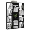 vidaXL Room Divider/Book Cabinet Black 100x24x140 cm Engineered Wood