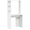 vidaXL Desk White Engineered Wood 78.5 x 37 x 154.5 cm