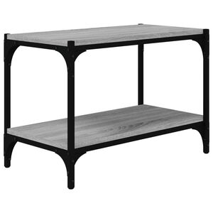 vidaXL TV Cabinet Grey Sonoma 60x33x41 cm Engineered Wood and Steel