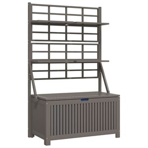 vidaXL Storage Box | Grey | Solid Acacia wood | Large | Storage Box