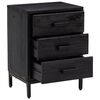 vidaXL Bedside Cabinets 2 pcs Black 40x30x55 cm Solid Wood Pine