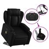 vidaXL Electric Stand up Massage Recliner Chair Black Faux Leather