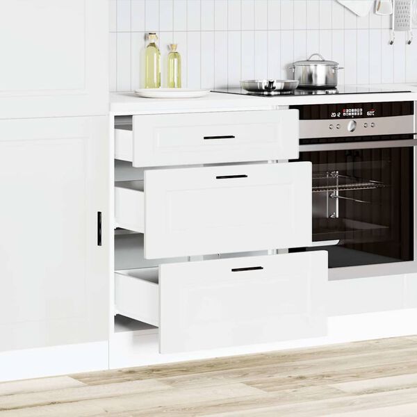 vidaXL Kitchen Base Cabinet Porto White Engineered Wood