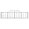 vidaXL Arched Gabion Baskets 14 pcs 200x50x40/60 cm Galvanised Iron