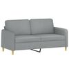 vidaXL 2 Piece Sofa Set with Pillows Light Grey Fabric